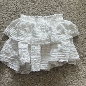 Chic White Lace Mini Skirt